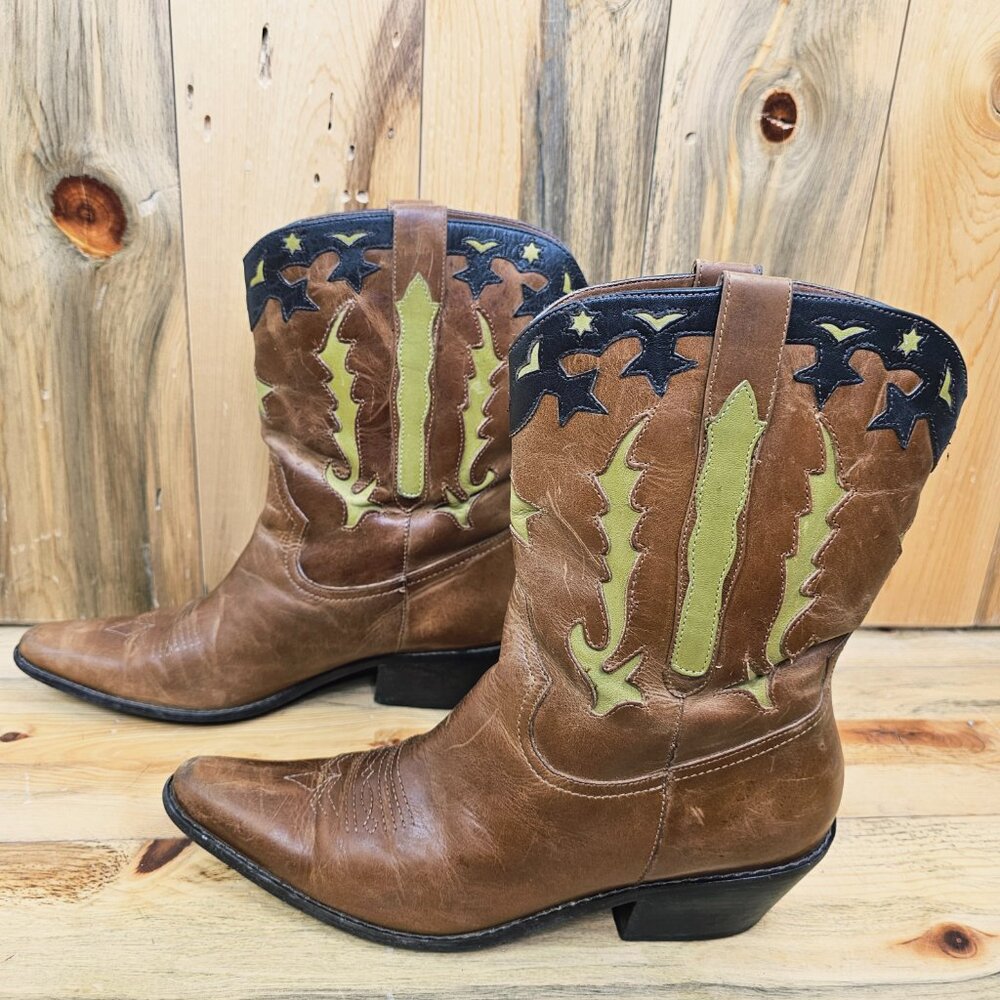 Matisse Short Leather Western Cowboy Boots
